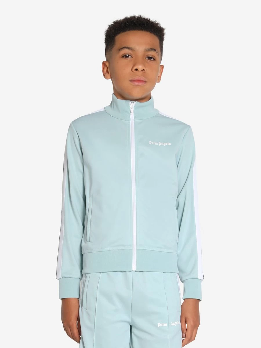 Palm Angels Boys Blue Track Jacket | Athletic Running Jacket for Teens