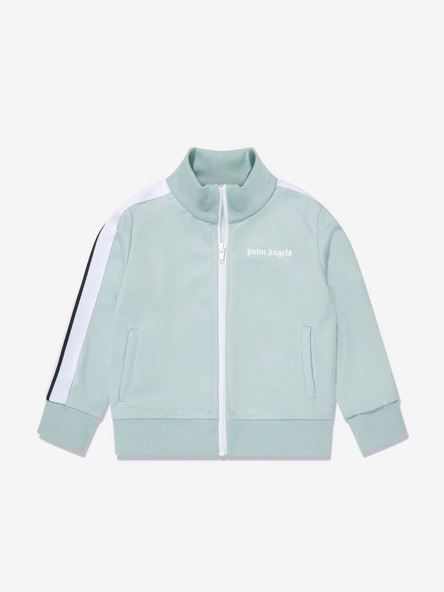 Palm Angels Boys Blue Track Jacket | Athletic Running Jacket for Teens