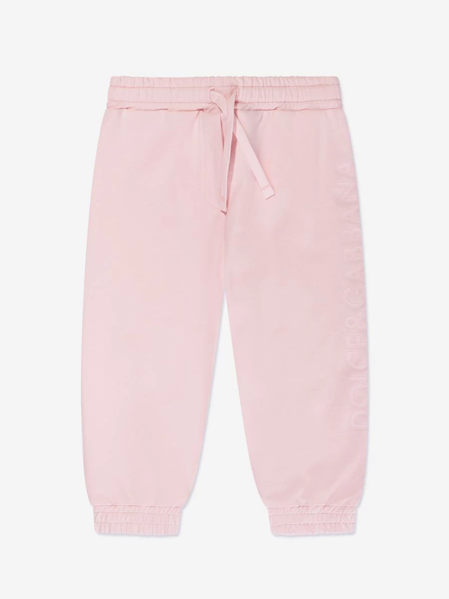 Dolce & Gabbana Kids Baby Girls Pink Joggers - Soft Comfortable Athletic Pants