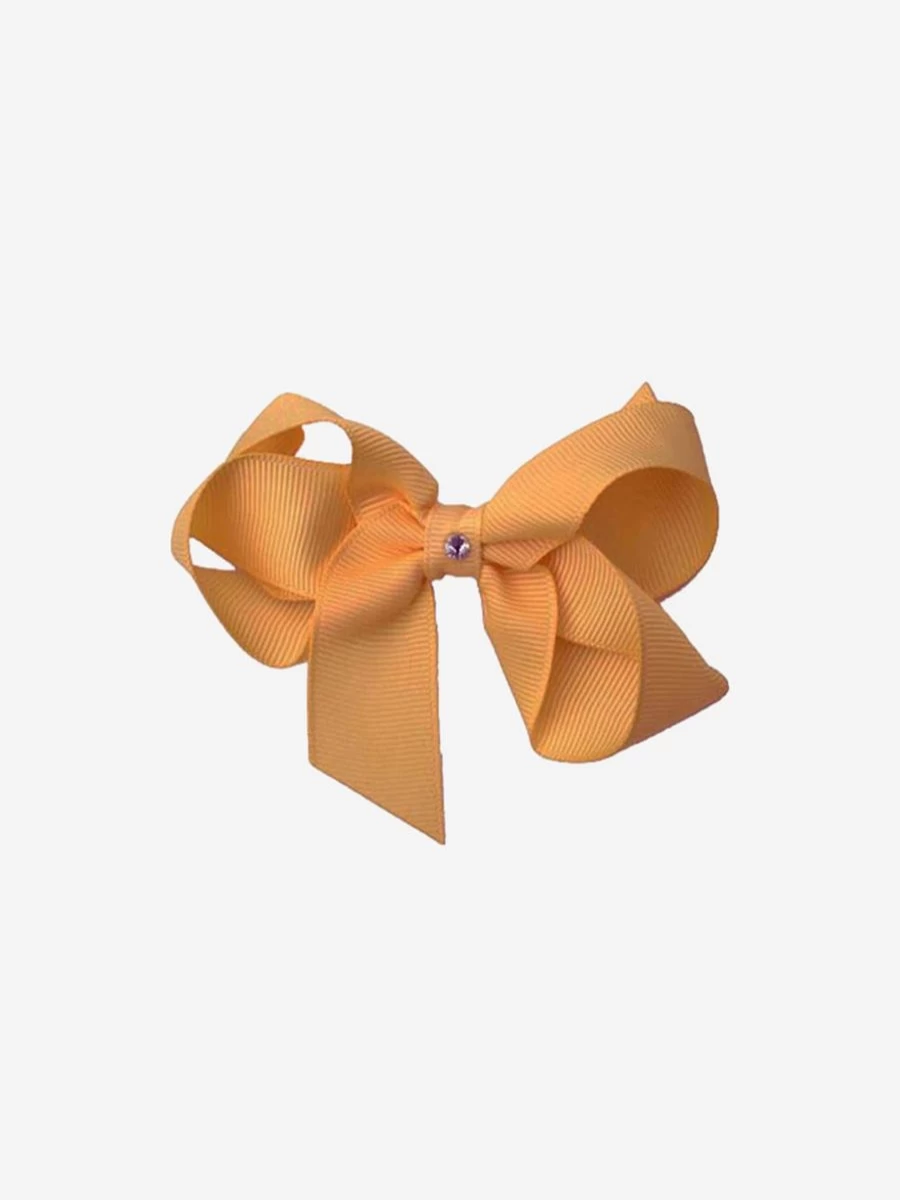 Dotty Daydreams Teen Girls Vintage Gold Bow Hair Clip - Old Gold Hair Accessory for Teens