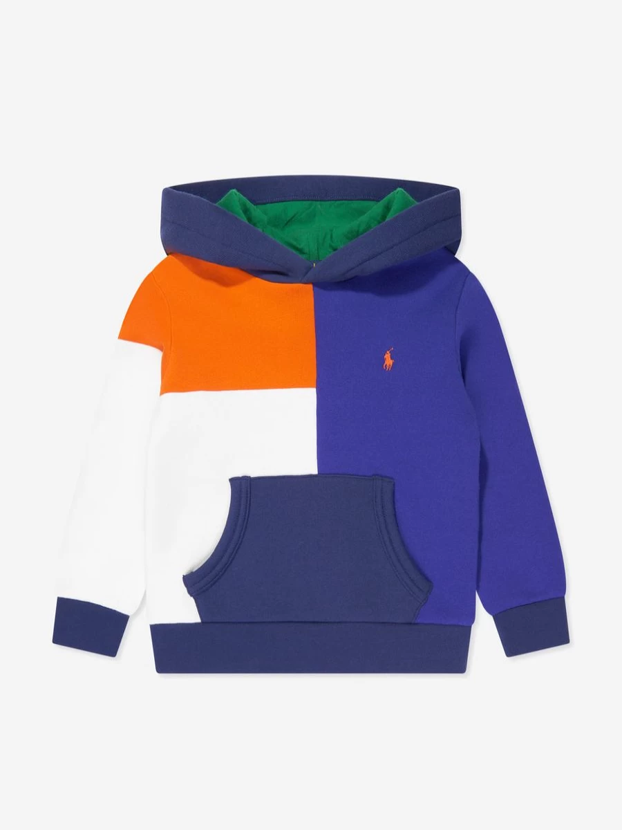 Ralph Lauren Boys' Colorblock Hooded Sweatshirt - Multicolor Pullover for Kids