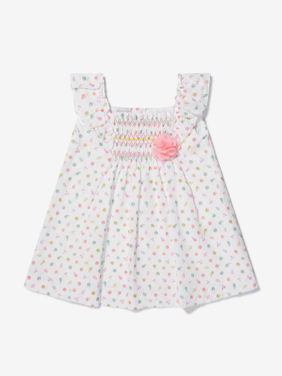Paz Rodriguez Baby Girls Cotton Fruit Print Dress - Soft & Comfortable Summer Outfit