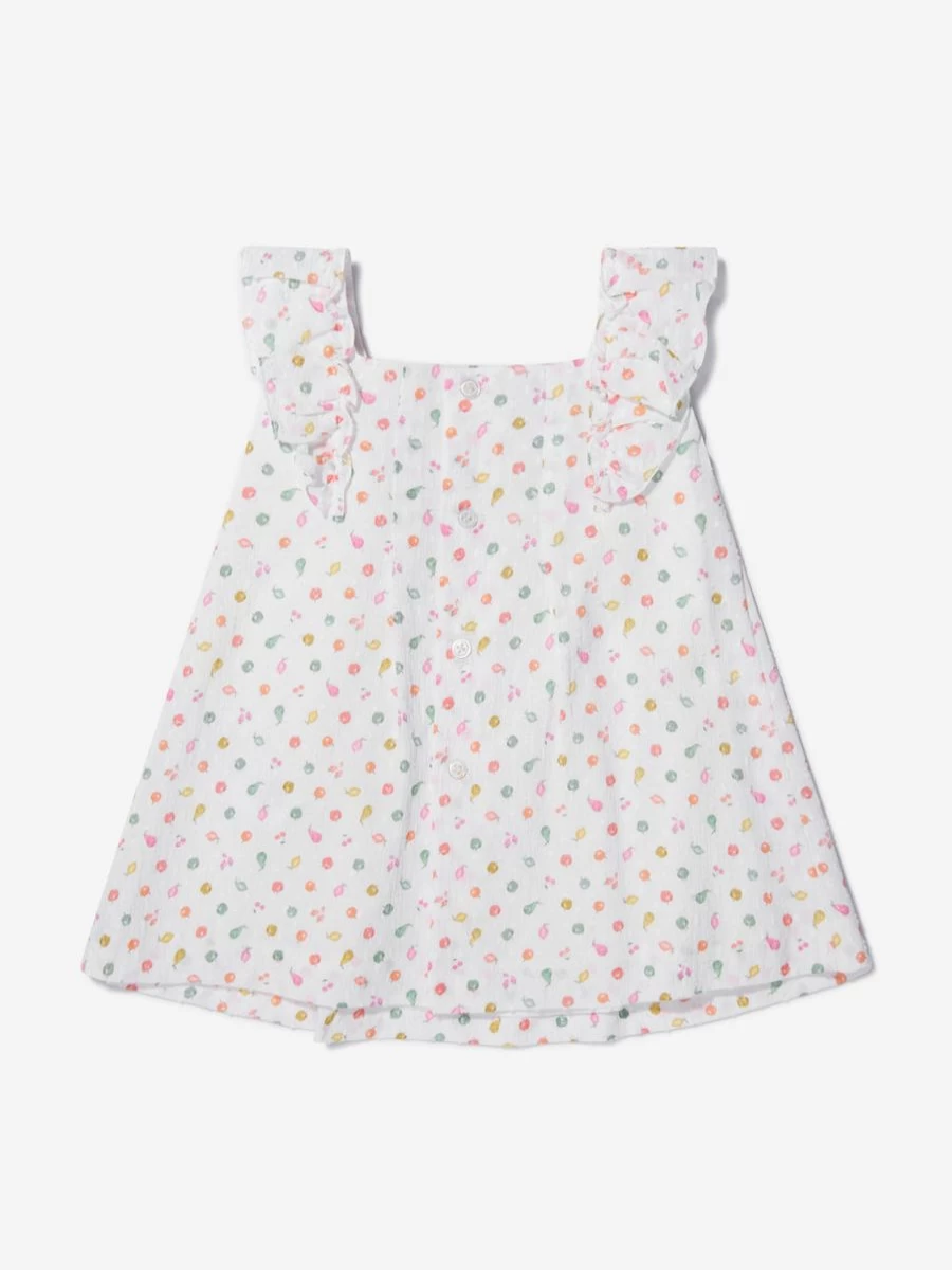 Paz Rodriguez Baby Girls Cotton Fruit Print Dress - Soft & Comfortable Summer Outfit