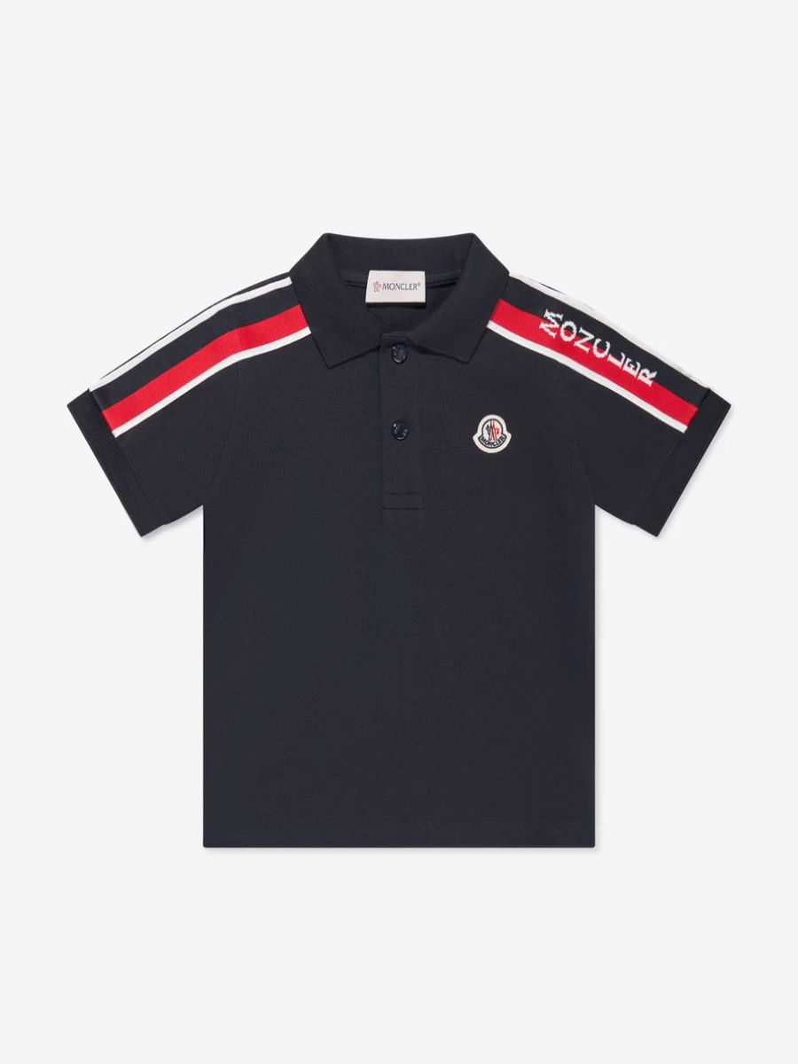Moncler Enfant Teen Boys Navy Polo Shirt - Premium Cotton Classic Fit