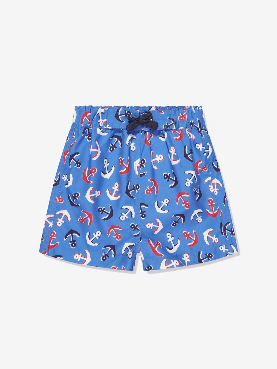 Rachel Riley Boys' Blue Anchor Print Swim Shorts for Baby & Toddler