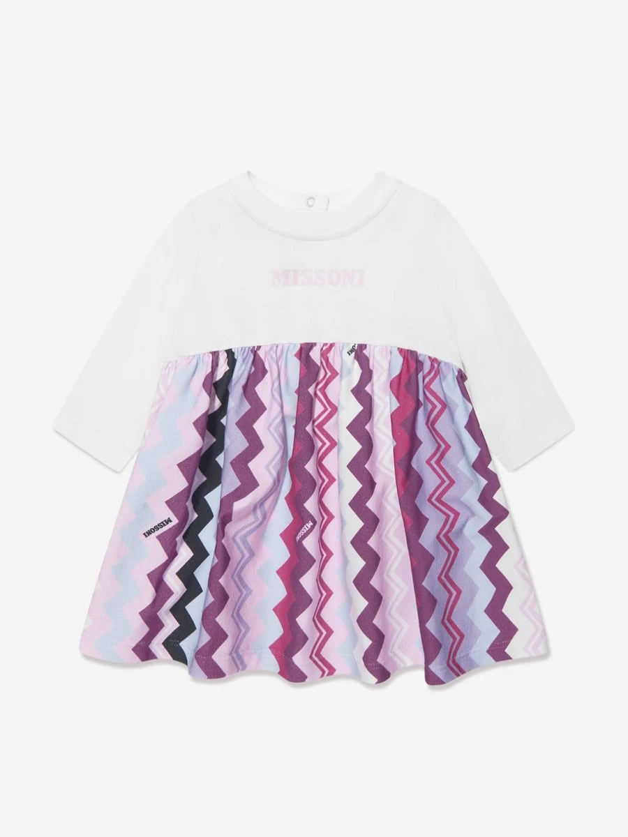 Missoni Baby Girls Pink Zigzag Pattern Dress
