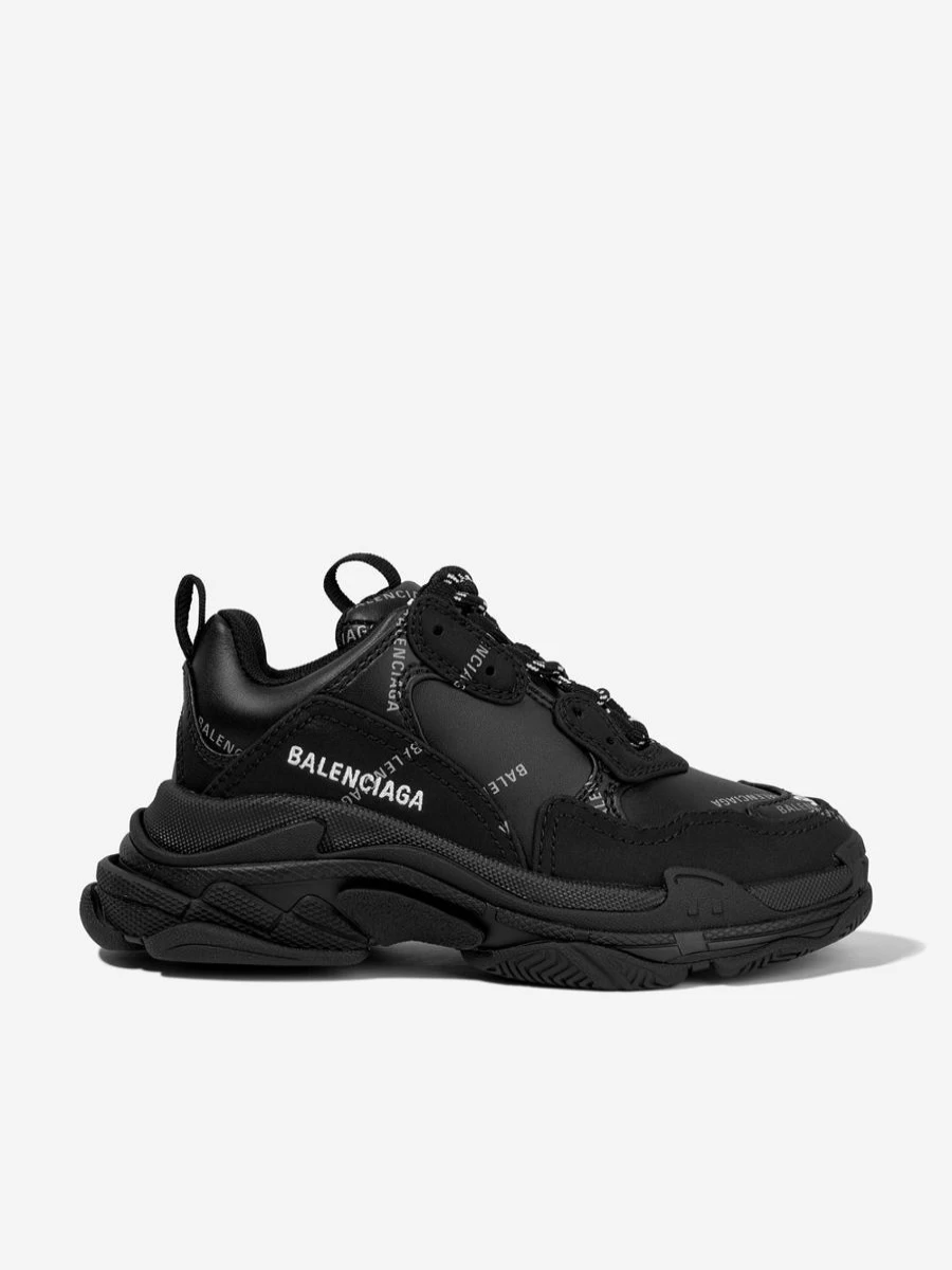 Balenciaga Kids Triple S Reflective Logo Sneakers for Boys