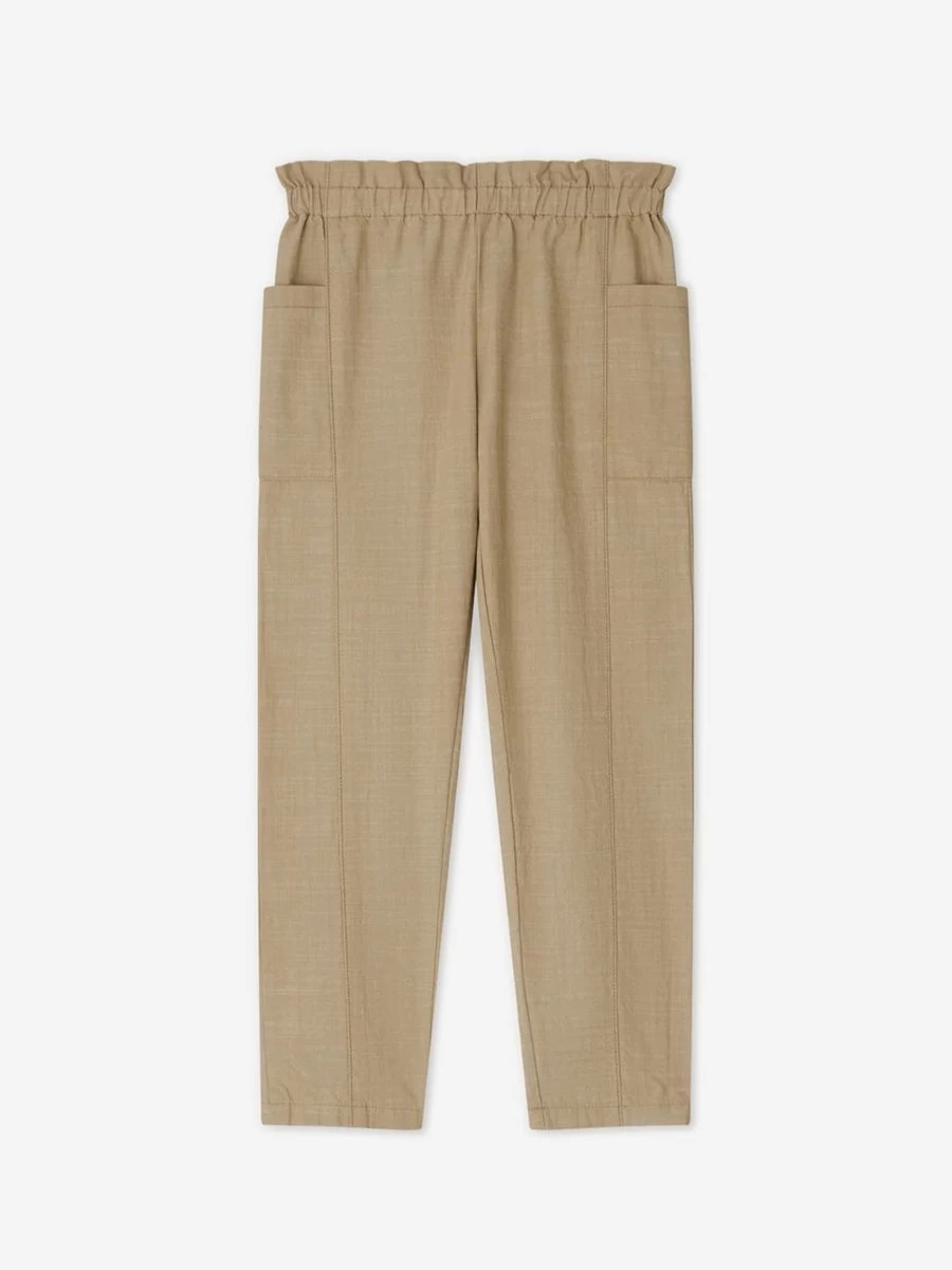Bonpoint Girls Beige Tiche Trousers for Kids - Premium Comfort & Style