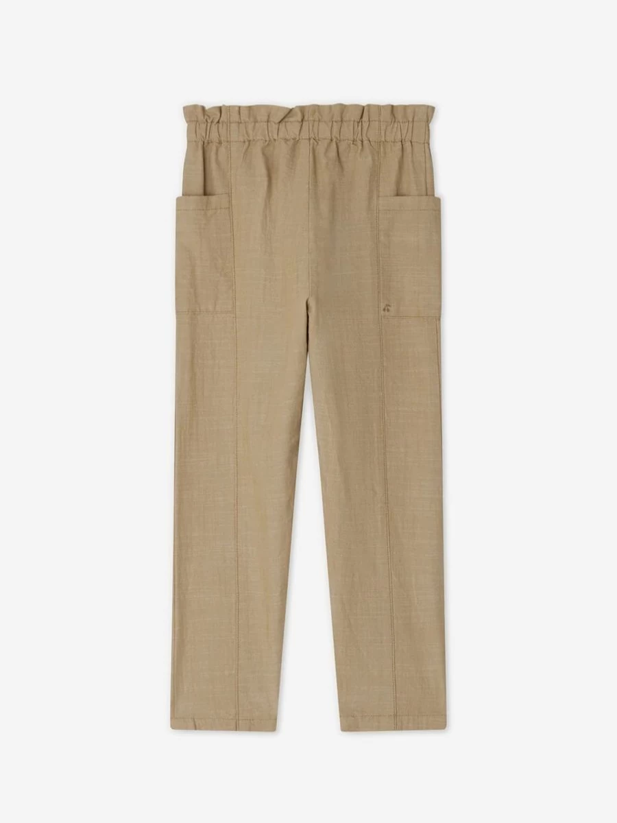 Bonpoint Girls Beige Tiche Trousers for Kids - Premium Comfort & Style