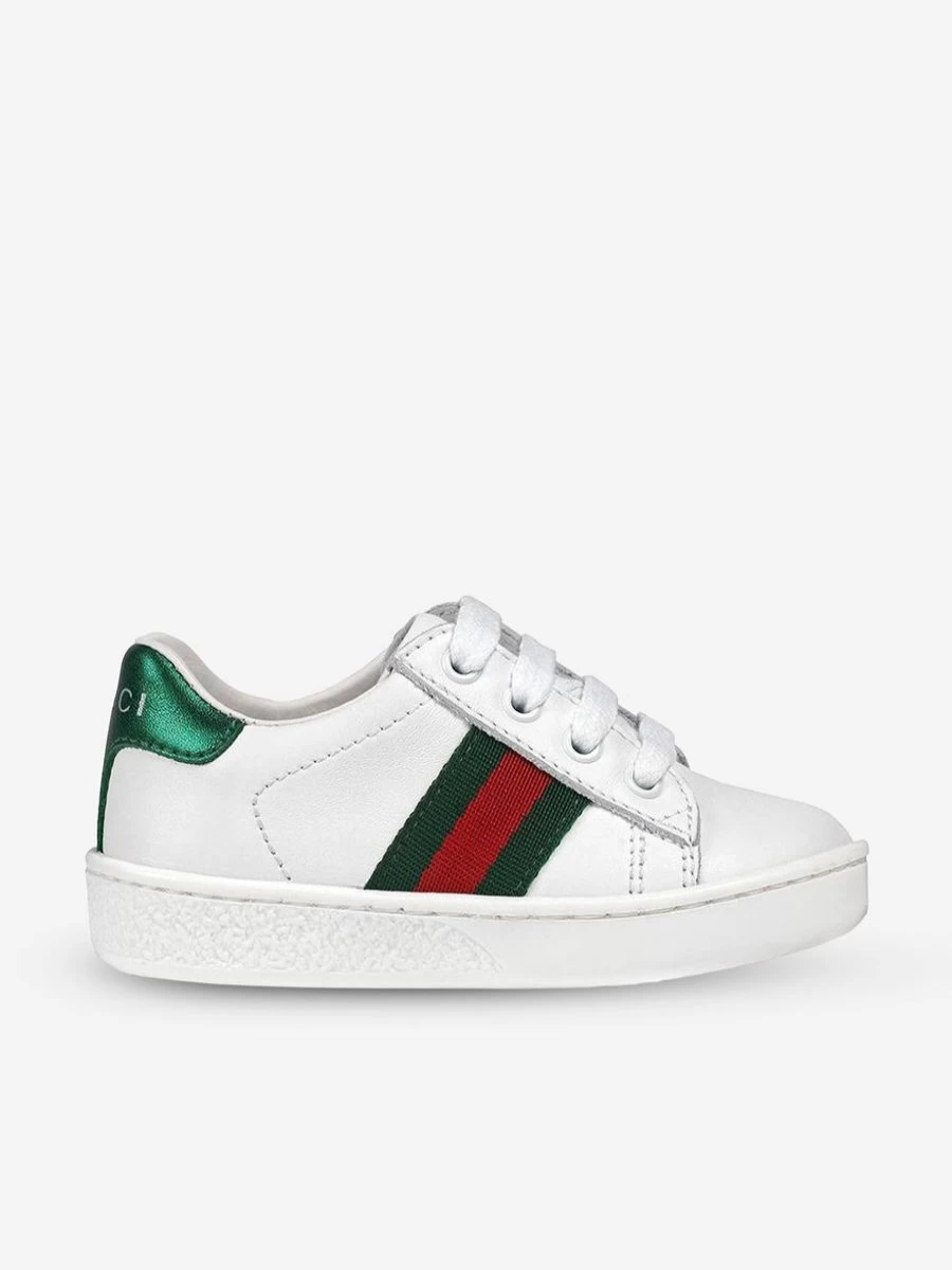 Gucci Kids Boys Leather Ace Trainers - Stylish Sneakers for Boys