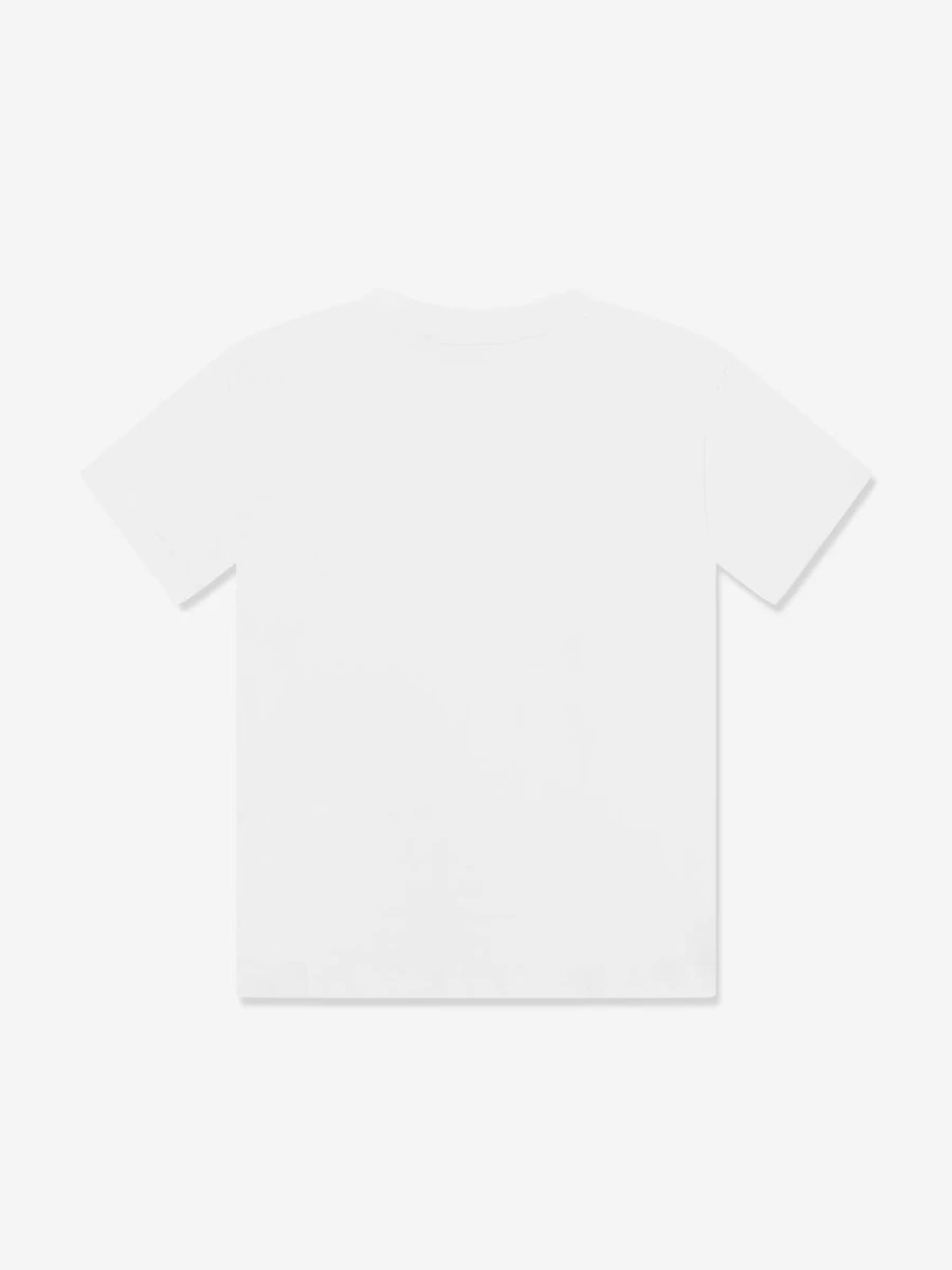 Roberto Cavalli Boys White Logo Print Cotton T-Shirt