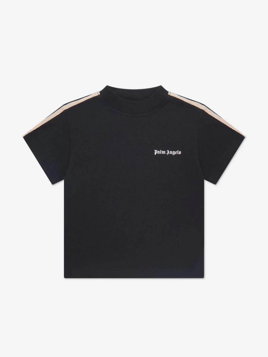 Palm Angels Boys Black Logo Track T-Shirt | Athletic Casual Tee