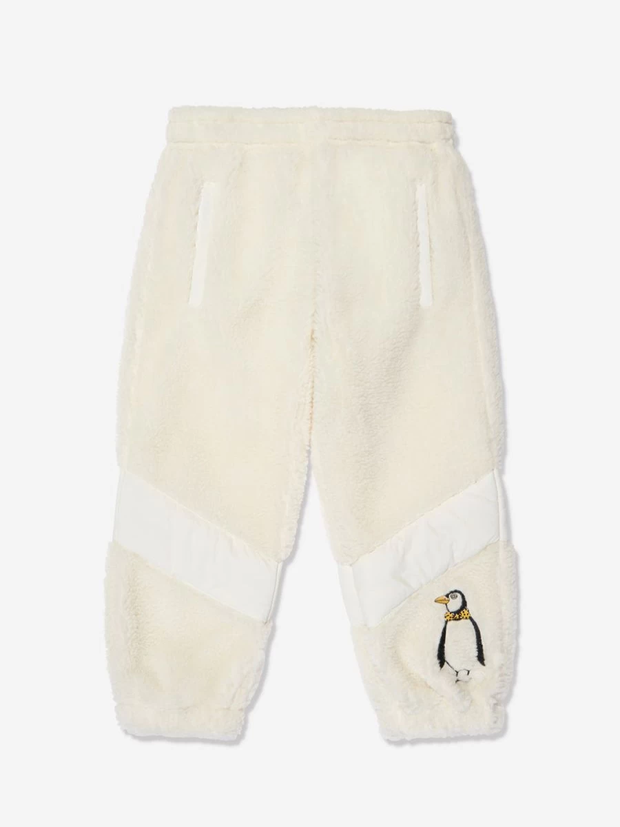 Mini Rodini Boys' White Penguin & Stripe Print Trousers