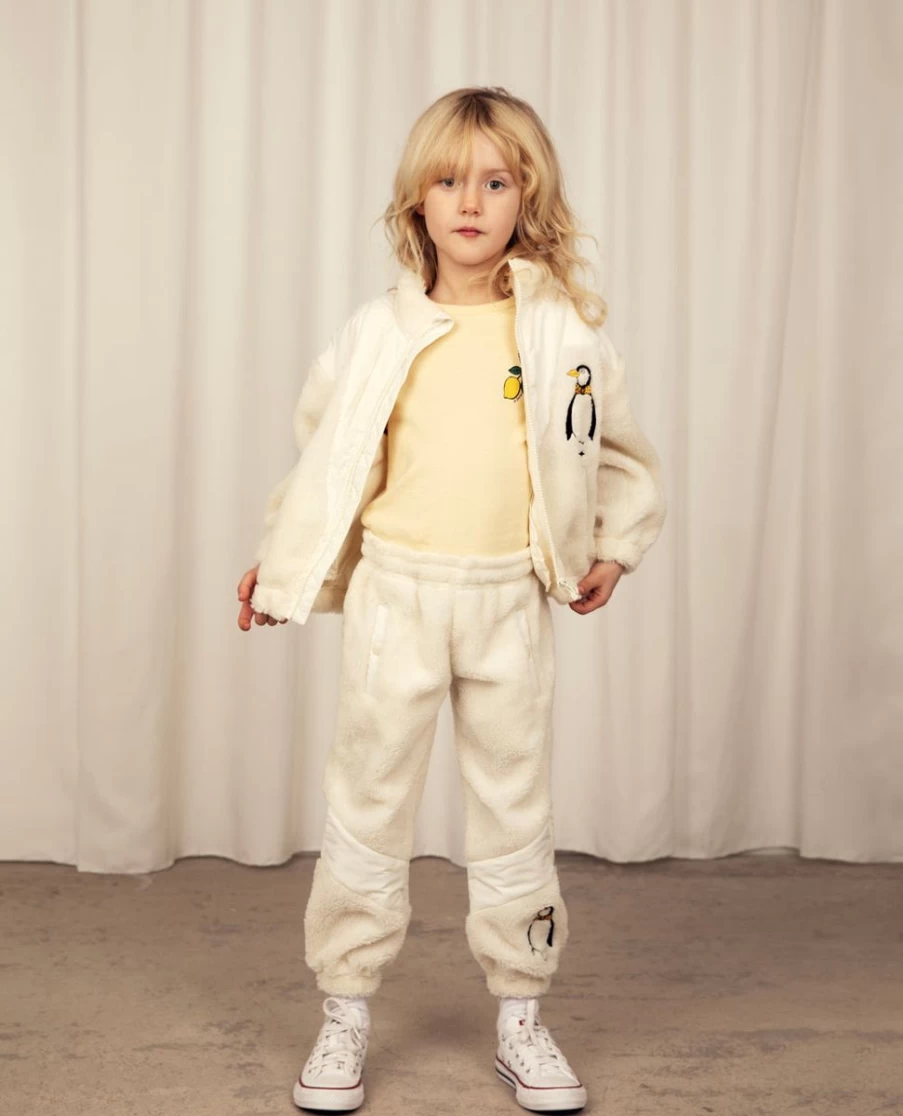 Mini Rodini Boys' White Penguin & Stripe Print Trousers