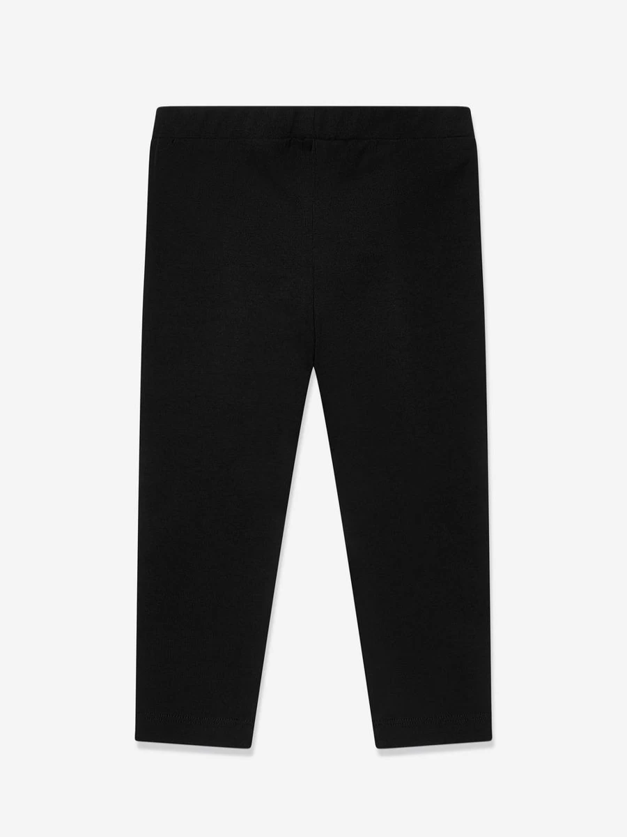 Moschino Kids Black Logo Leggings for Baby Girls