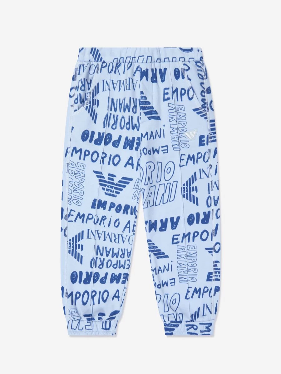 Emporio Armani Boys' Multicolor Logo Print Joggers Pants