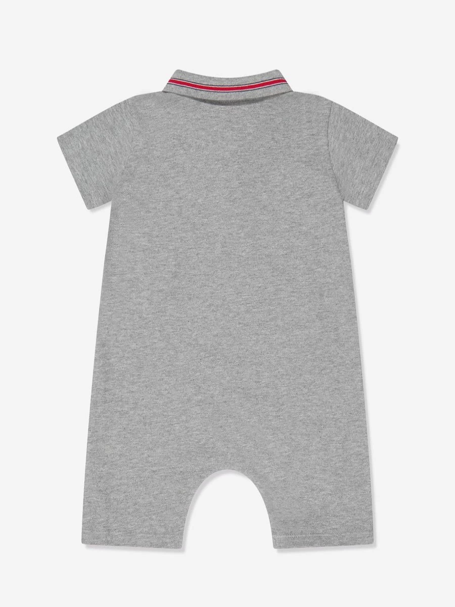 Moncler Enfant Baby Boys Grey Polo Romper - Premium Cotton Outfit