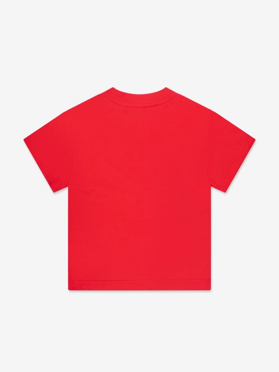 Palm Angels Boys Red Bear Graphic T-Shirt for Kids