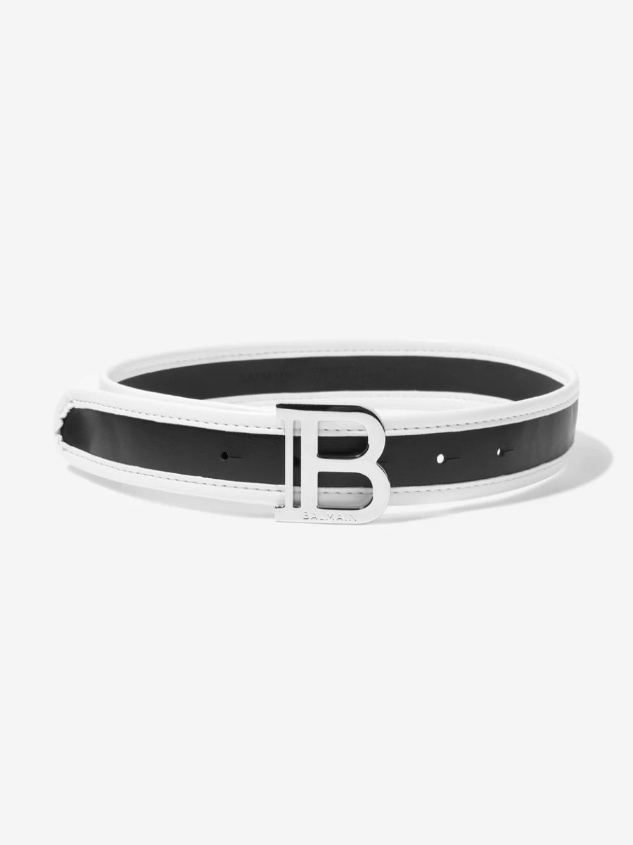 Balmain Teen Black Leather Belt for Kids – Stylish & Durable