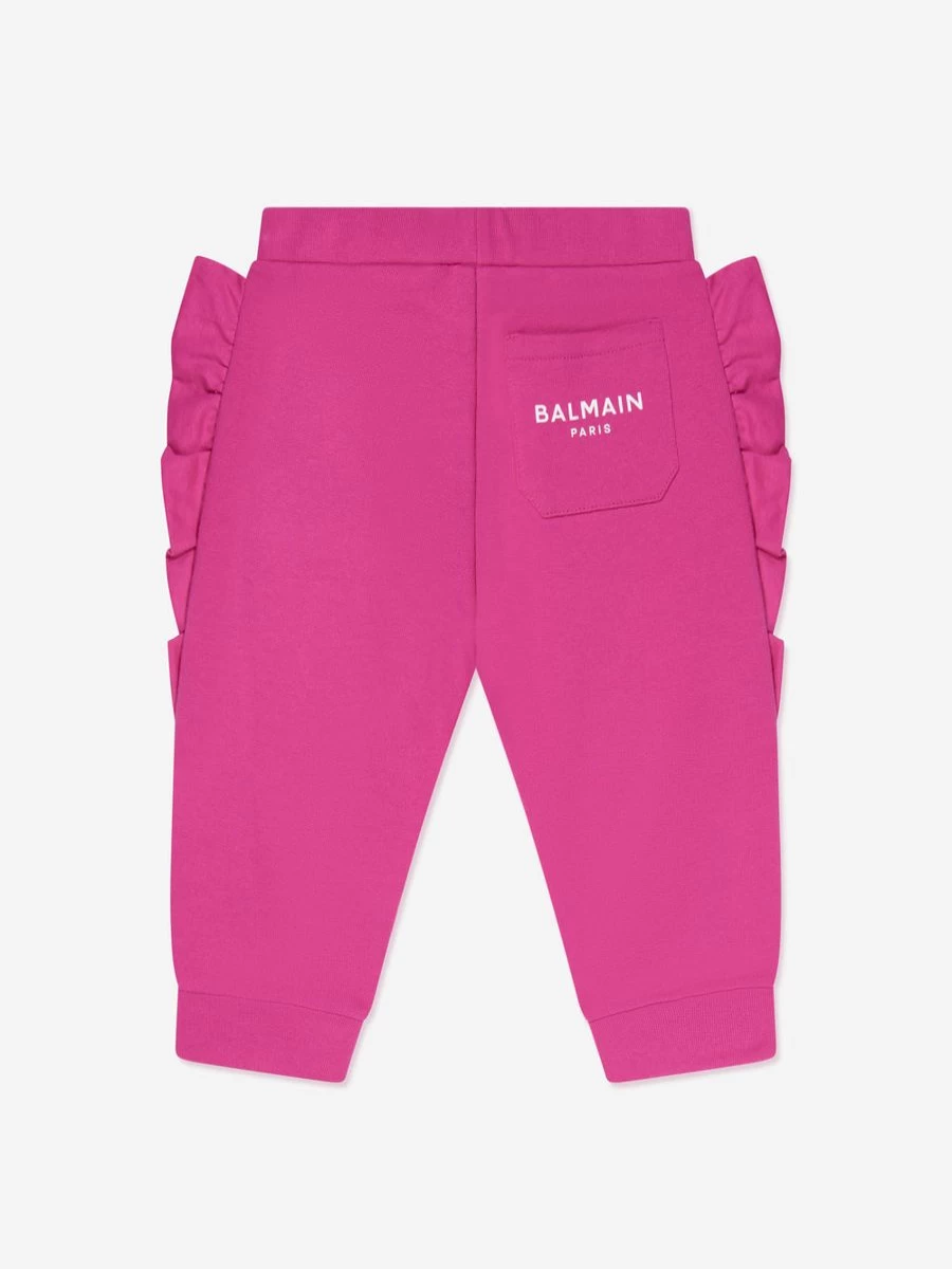 Balmain Baby Girls Ruffle Trim Sweatpants - Stylish & Comfortable Toddler Pants