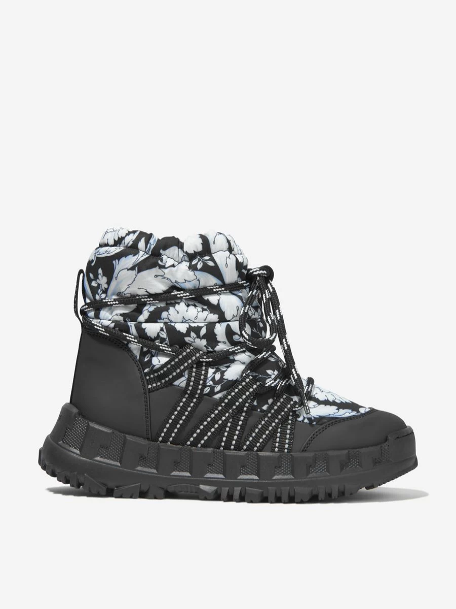Versace Kids Barocco Snow Boots for Girls - Winter Fashion Booties by Childsplay Clothing