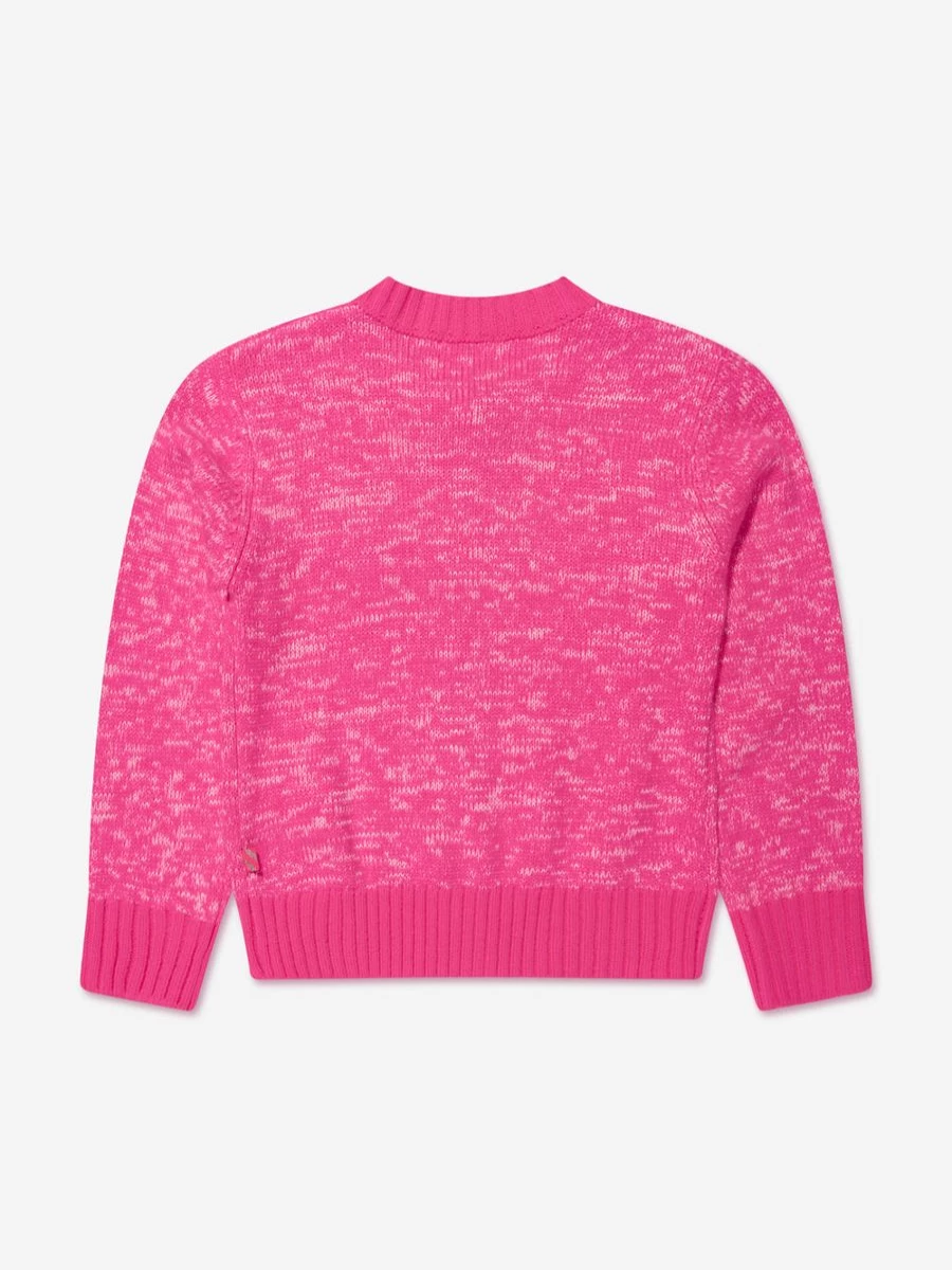 "Billieblush Girls Pink Knitted Cardigan – Soft & Stylish"