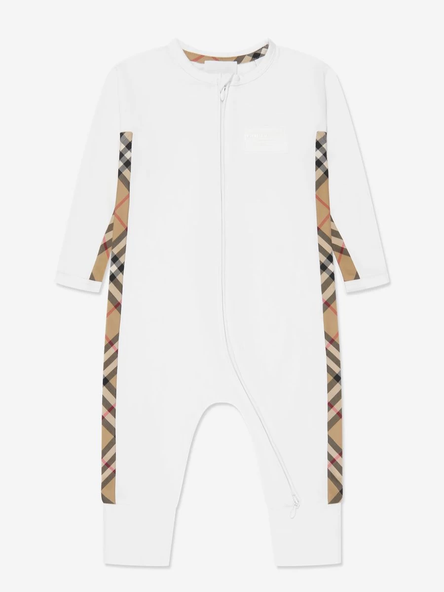 Burberry Kids Baby Claude Romper Gift Set - White Outfit for Newborns & Infants