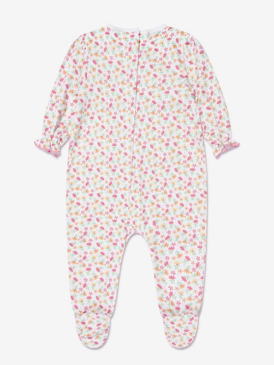 Magnolia Baby Girls Pink Smocked Babygrow - Soft & Comfortable Infant Romper