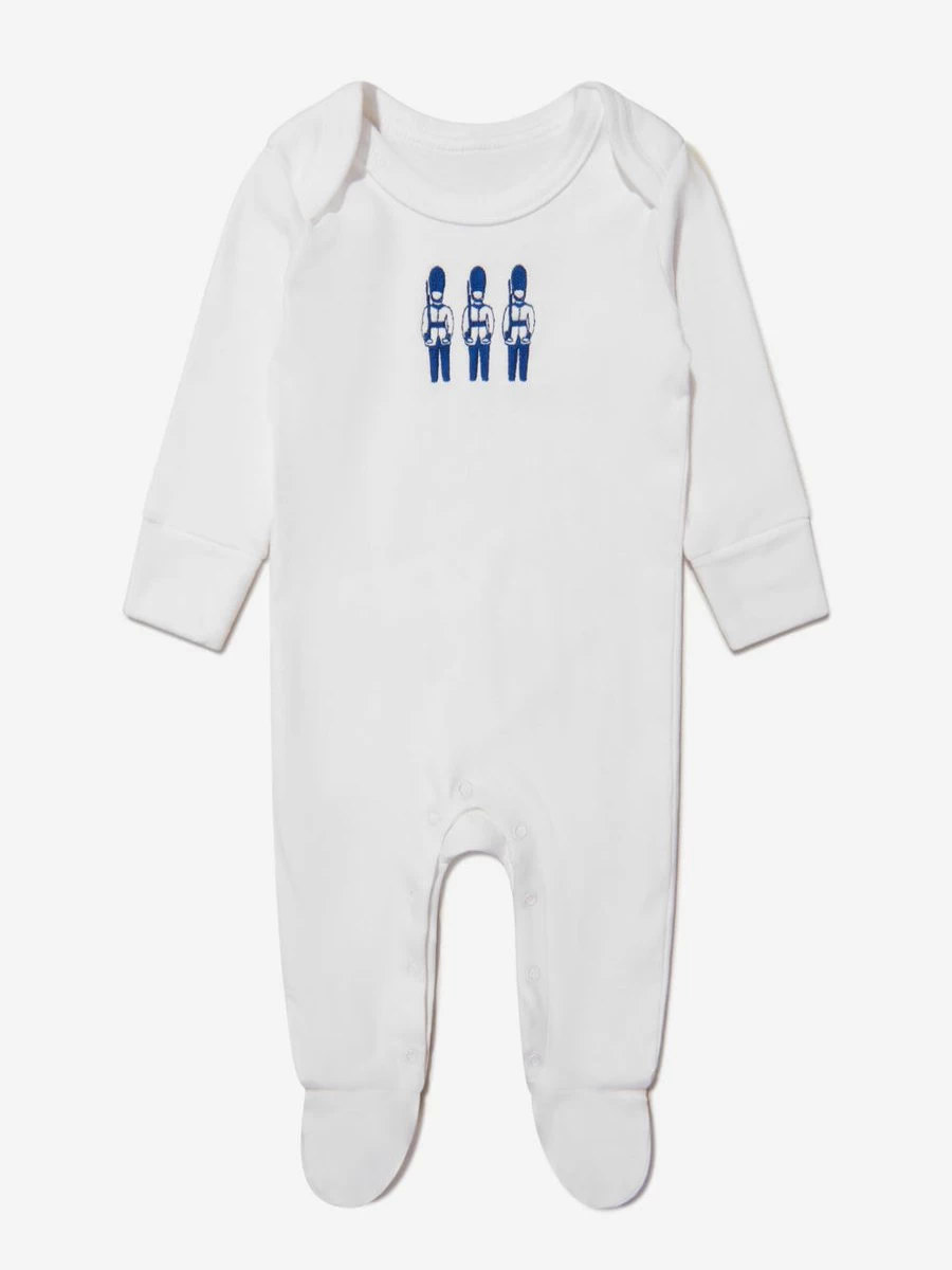 "Baby Boys Organic Cotton Guardsmen Babygrow & Muslin Set by Cotton and Company"