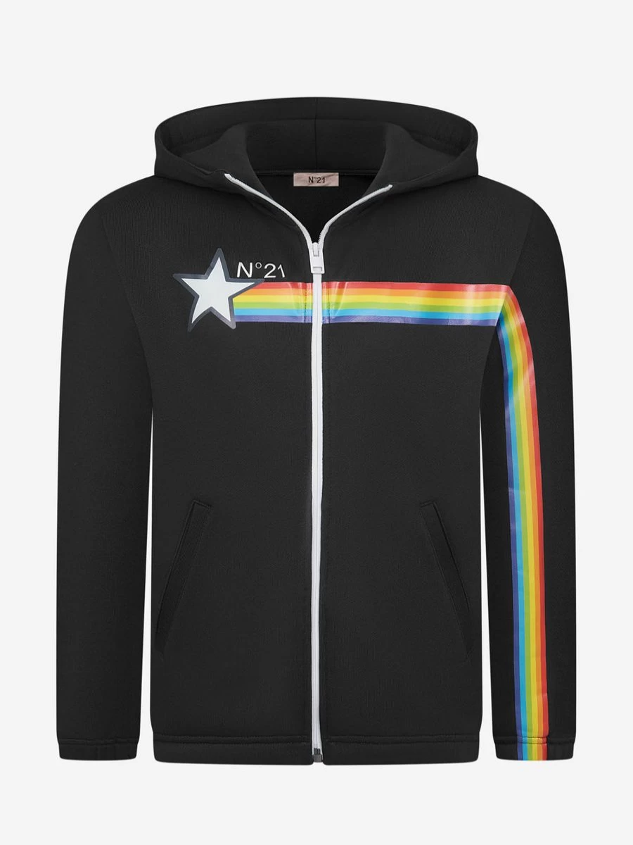 N°21 Boys' Sweat Top - Stylish Unisex Cotton Sweatshirt for Kids