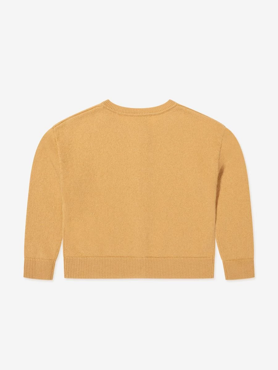 Bonpoint Girls Yellow Cashmere Cardigan – Soft & Luxurious Tabara Knit Sweater