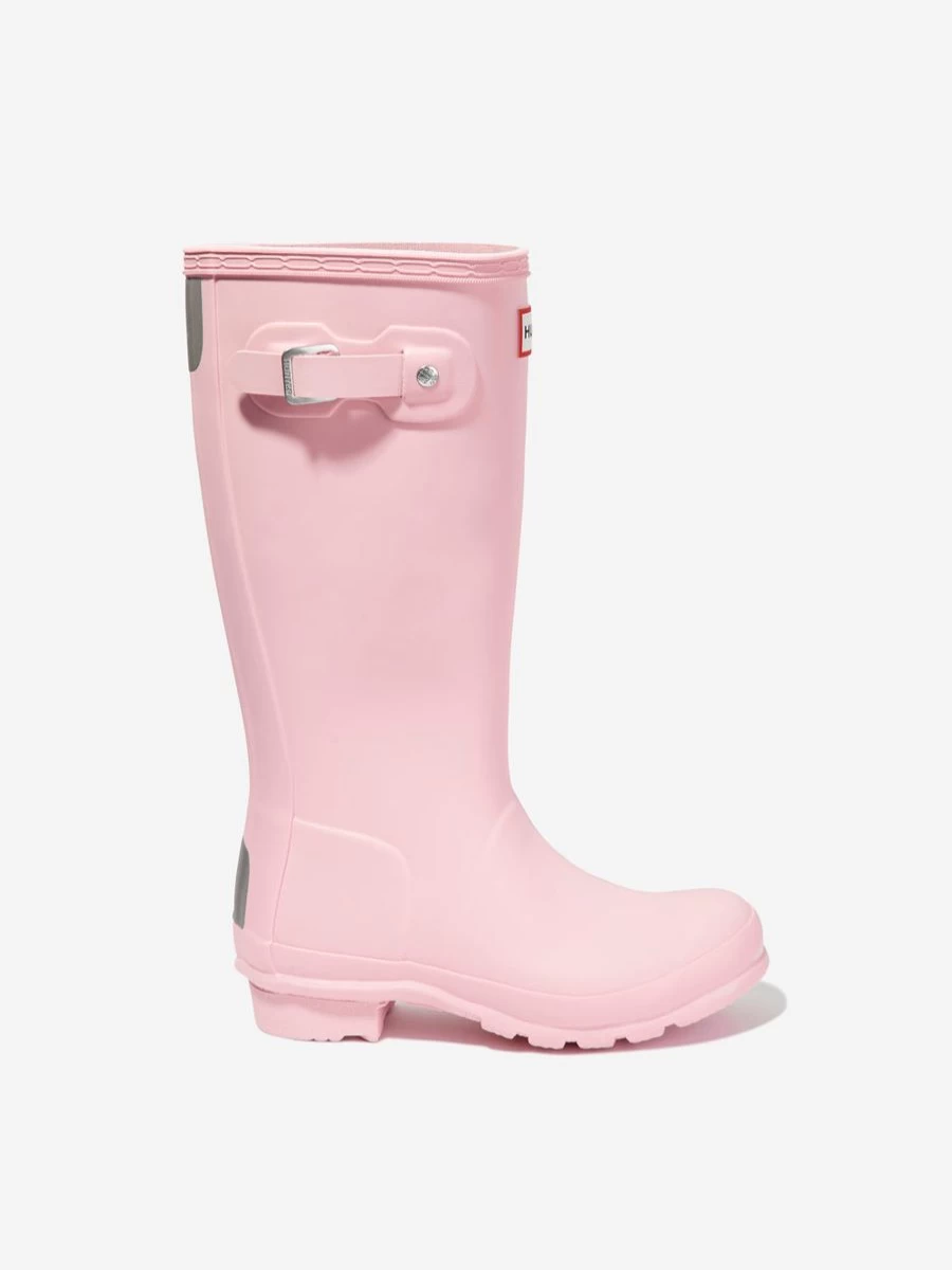 Hunter Original Girls' Pink Wellington Boots | Waterproof Rain Boots for Kids
