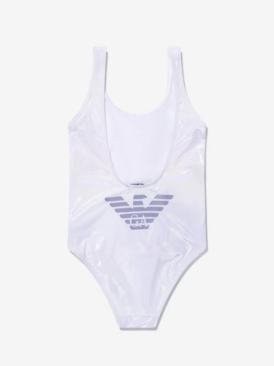 Emporio Armani Teen Girls' Logo Print Swimsuit for Summer Beachwear