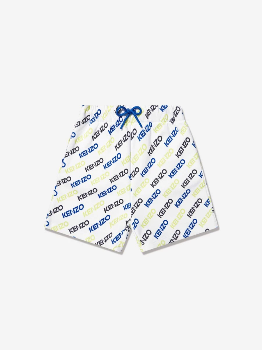 KENZO KIDS Boys' White Logo Bermuda Shorts for Baby & Toddler