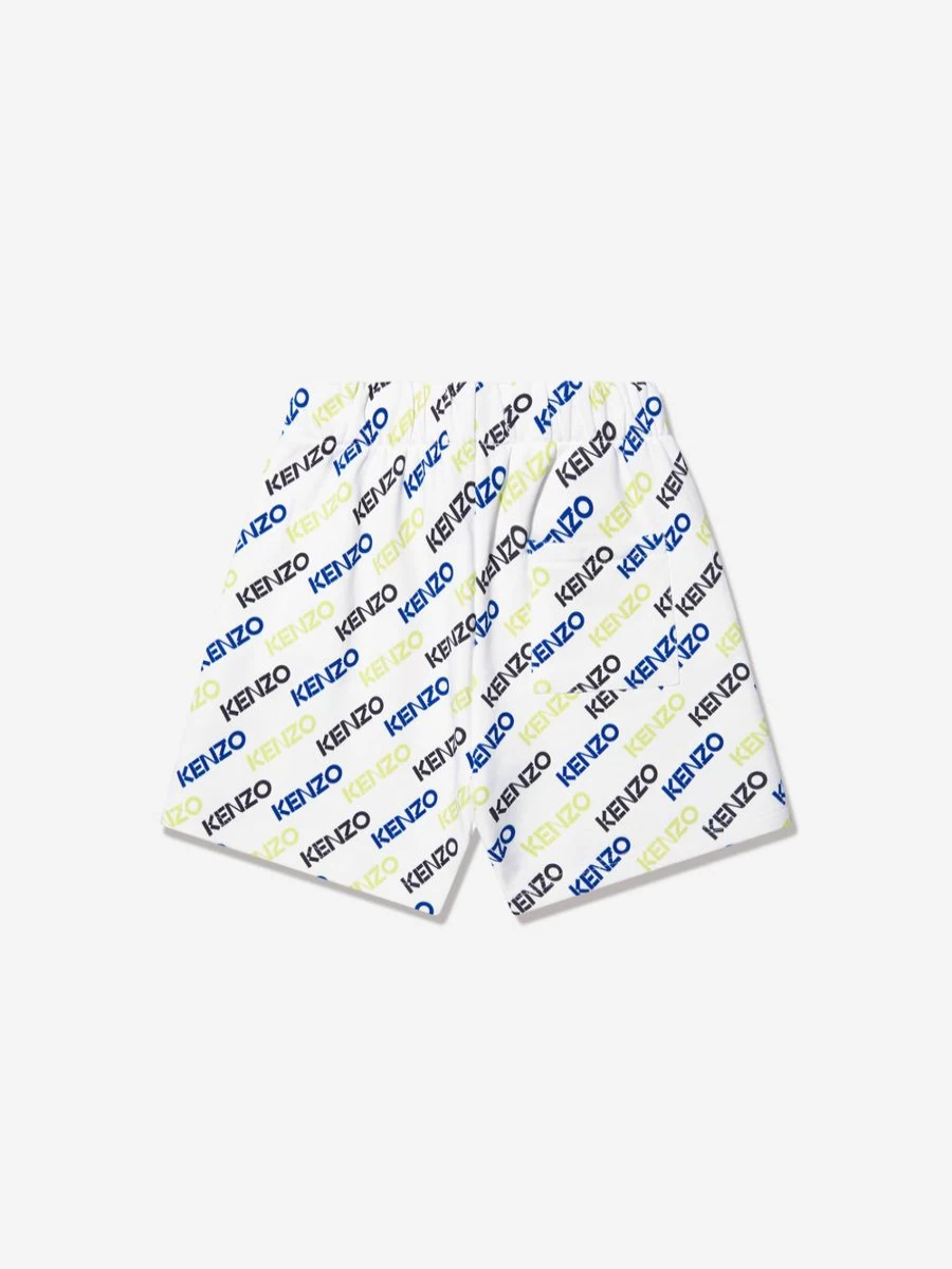 KENZO KIDS Boys' White Logo Bermuda Shorts for Baby & Toddler