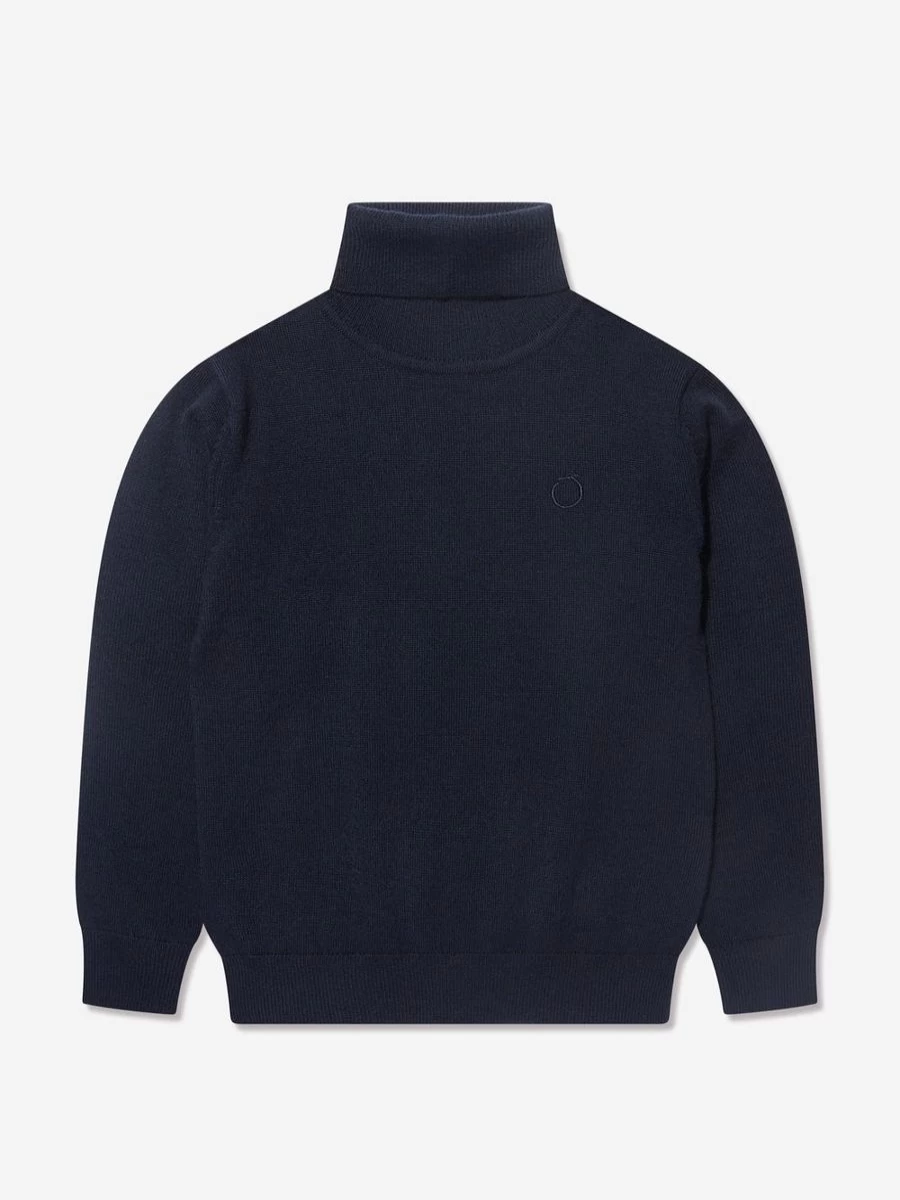 Trussardi Boys Navy Kurah Sweater for Kids - Premium Cotton Knit Pullover