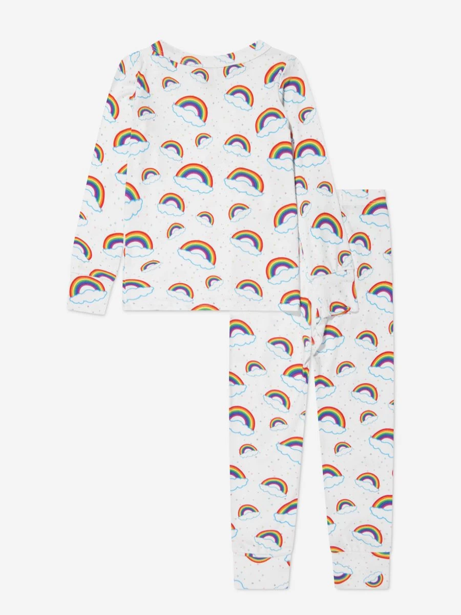 "AY by AYLA Girls Rainbow Pyjamas Set - Multicolored Cotton Pajamas for Girls"