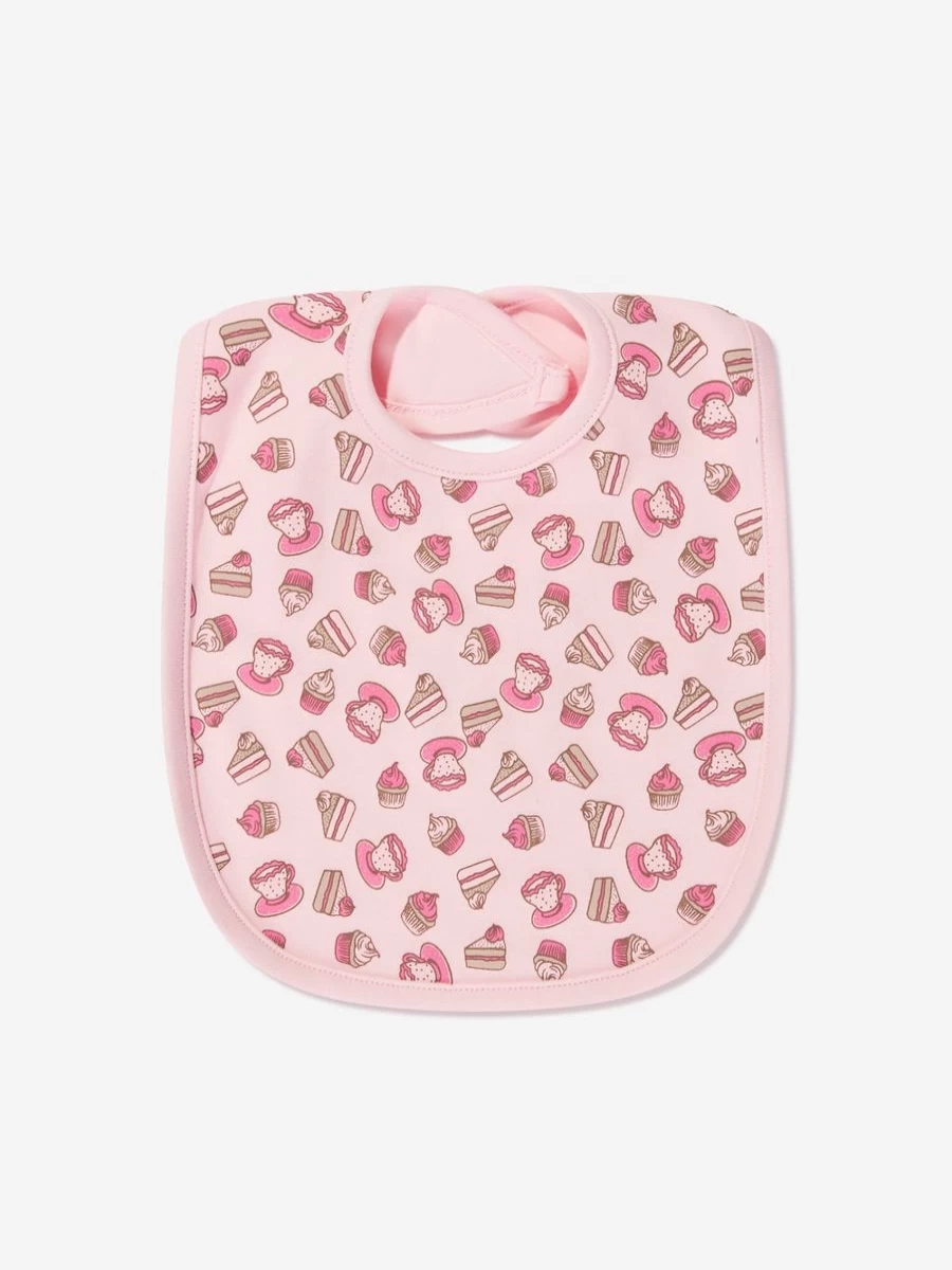 Rachel Riley Pink Cupcake Bib for Baby Girls - Adorable & Stylish Feeding Accessory