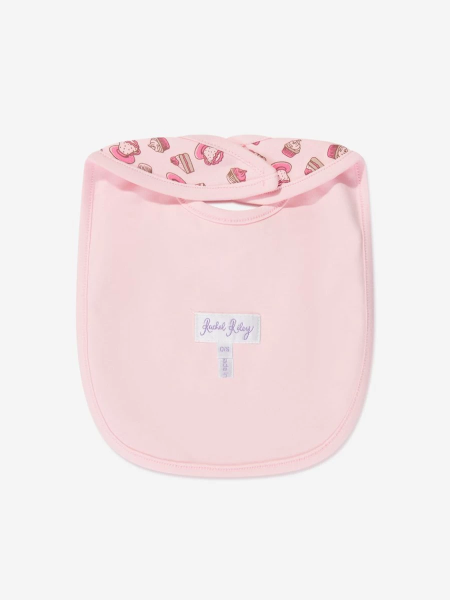 Rachel Riley Pink Cupcake Bib for Baby Girls - Adorable & Stylish Feeding Accessory