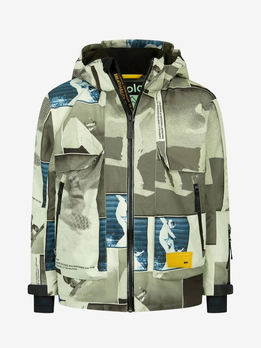 Molo Boys' Waterproof Ski Jacket for Winter Sports - Insulated Snow Coat for Kids