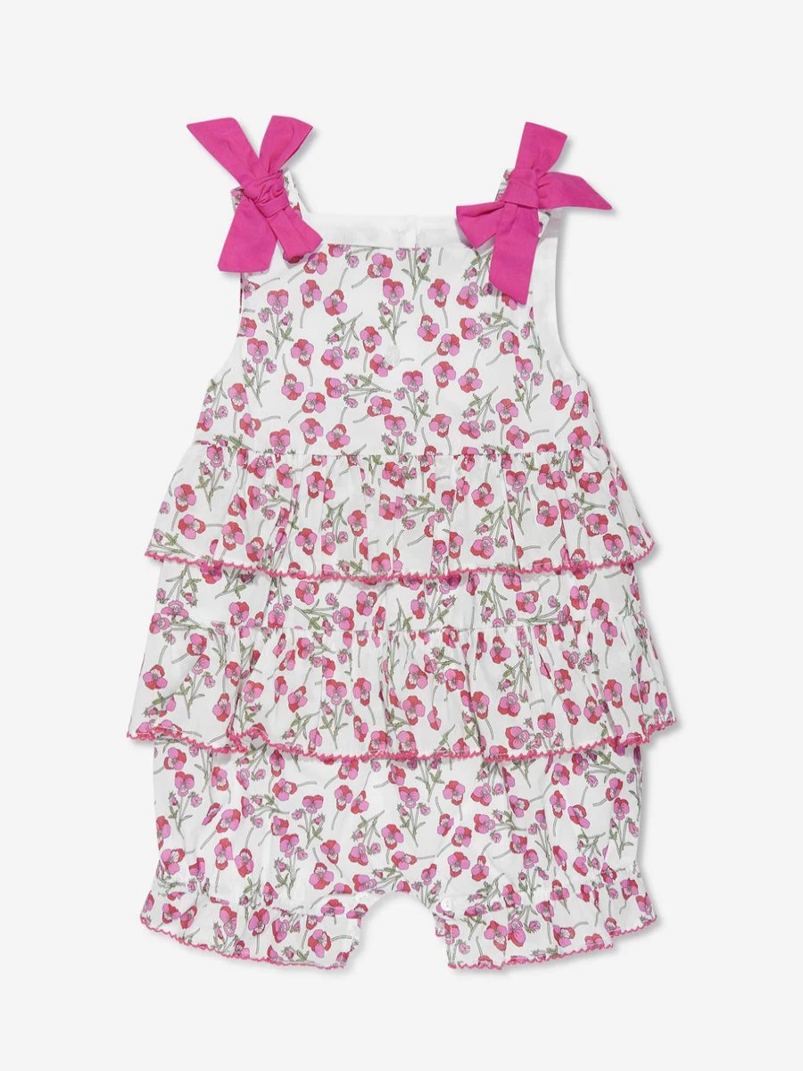 Patachou Baby Girls Pink Liberty Floral Spring Romper - Floral Print Outfit for Girls