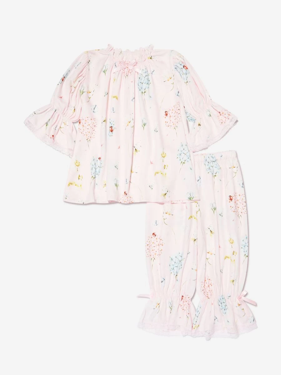 Amiki Children Girls Arianna Pink Ladybug Print Pyjama Set - Cute Kids Pajamas