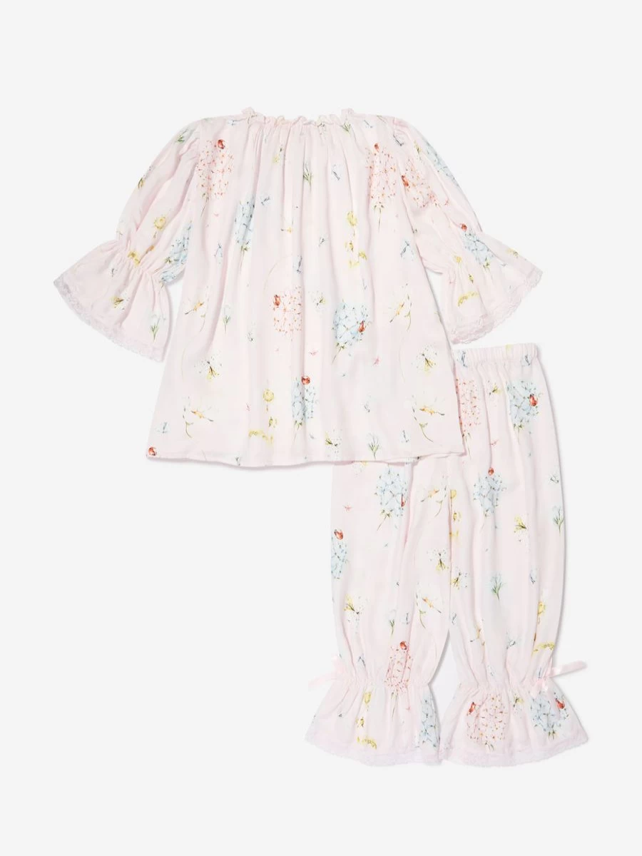 Amiki Children Girls Arianna Pink Ladybug Print Pyjama Set - Cute Kids Pajamas