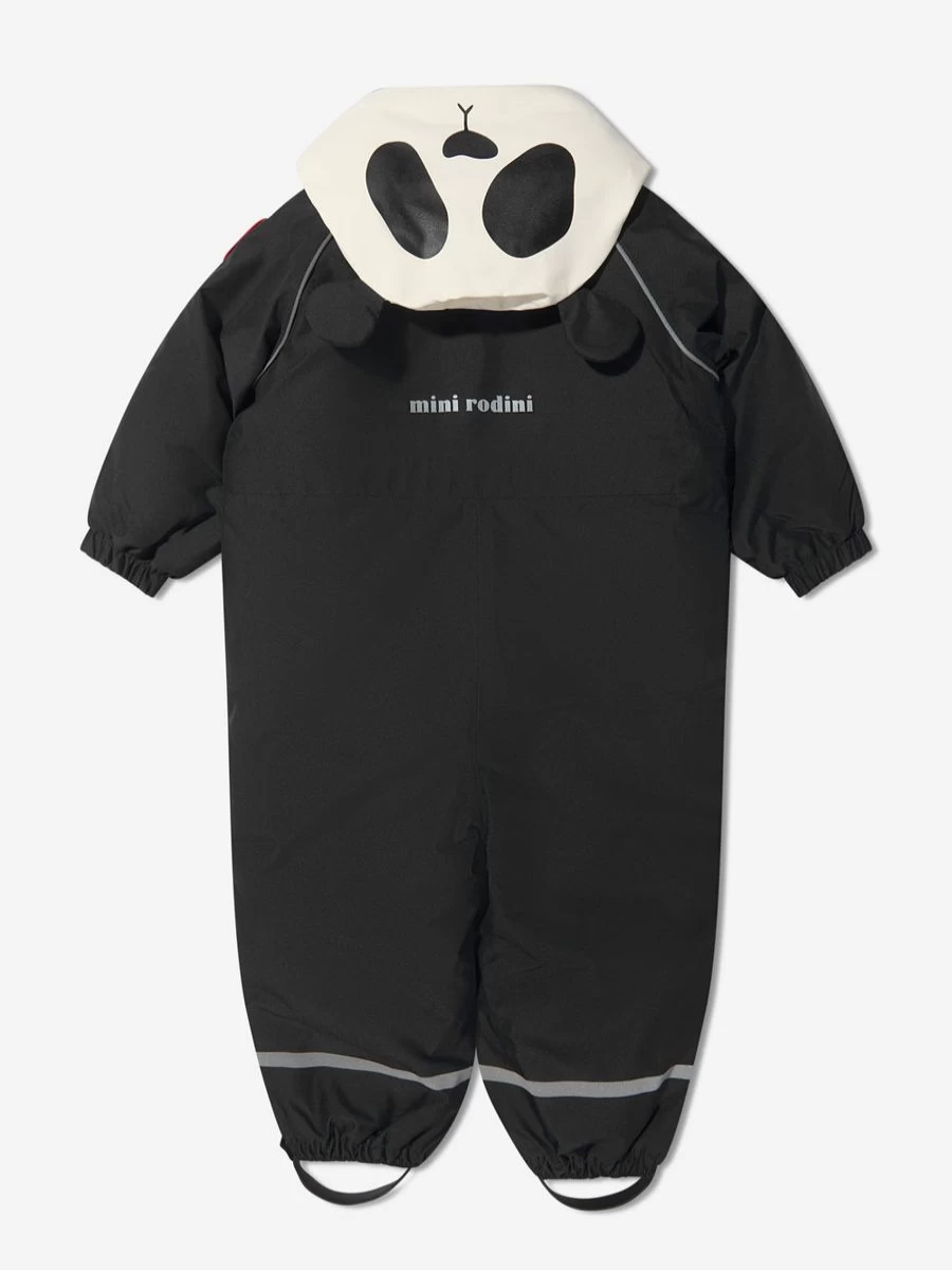 Mini Rodini Boys' Alaska Panda Print Overalls - Cute & Comfortable Baby Panda Jumpsuit