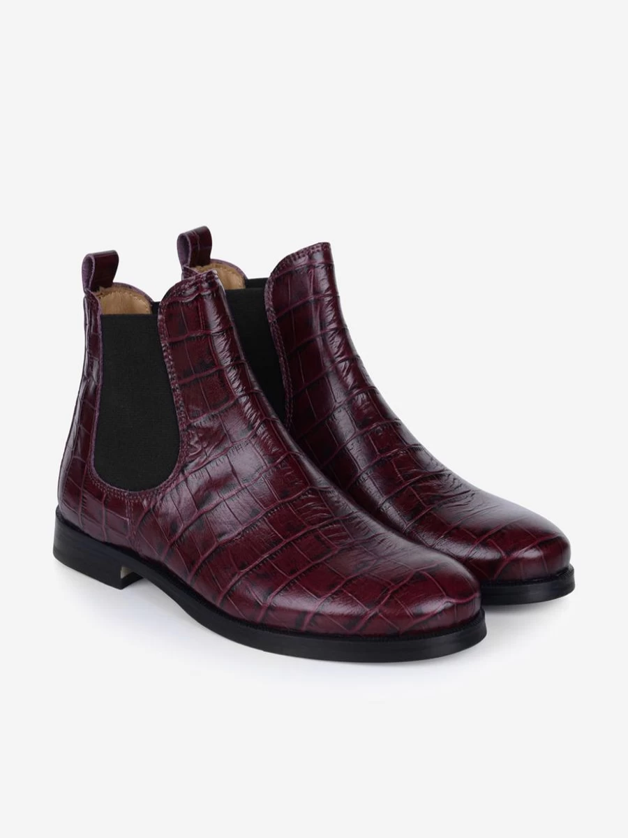 Gallucci Girls Crocodile Effect Leather Boots Stylish Comfort Footwear