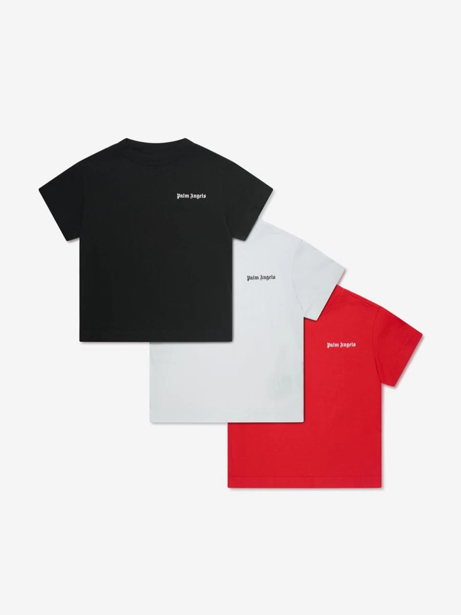Palm Angels Boys' Tri-Pack Multicolor T-Shirts Set