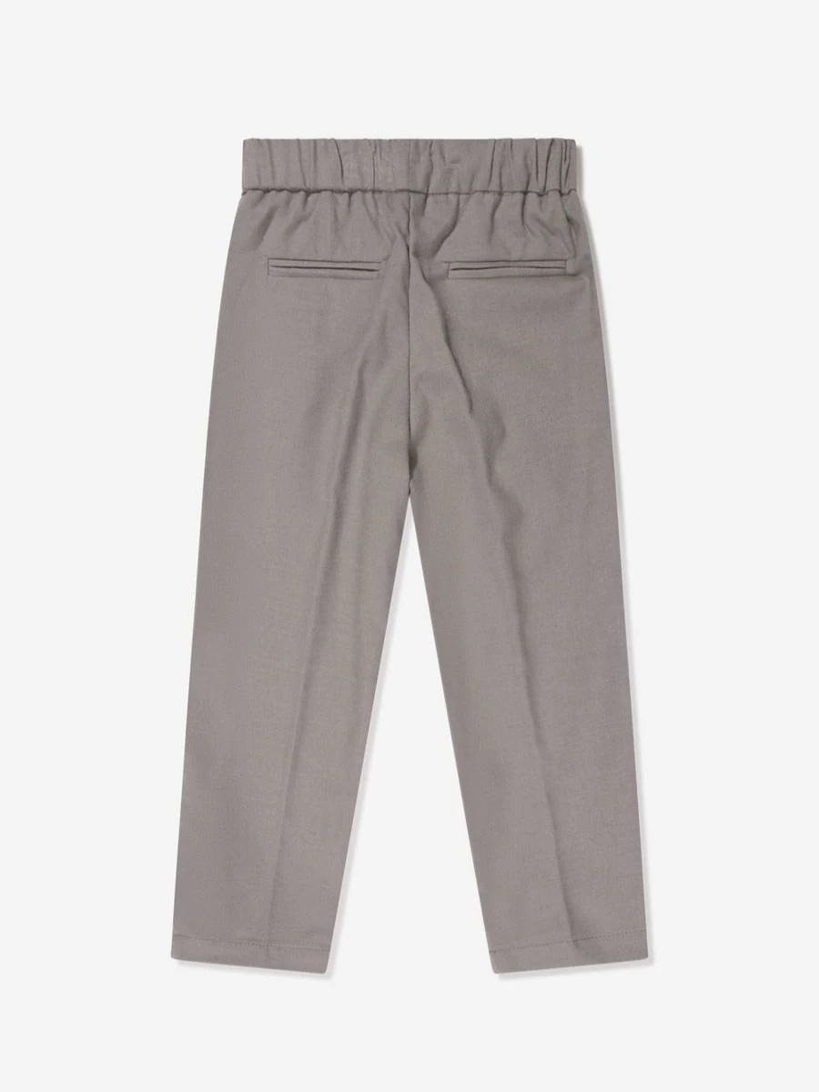 Trussardi Boys Grey Eowin Trousers for Comfort and Style