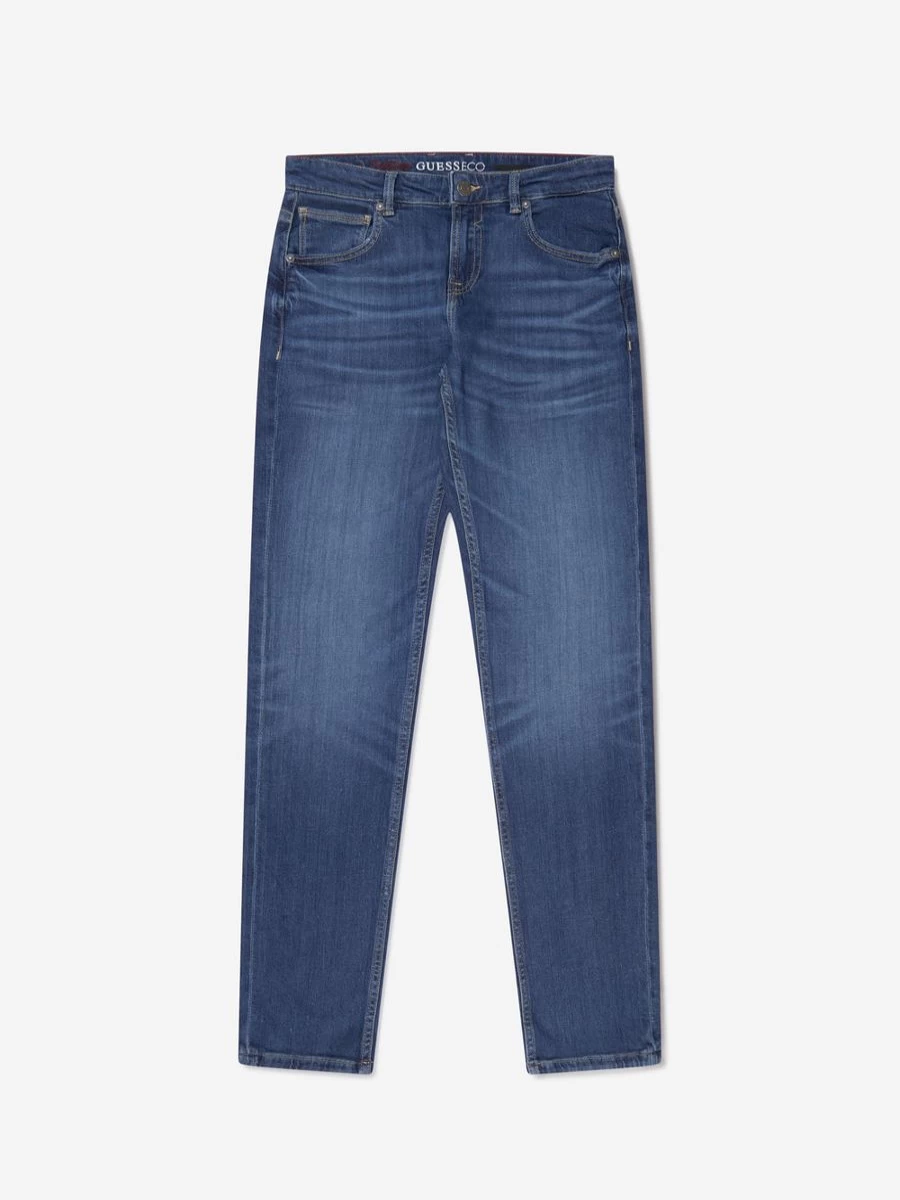 Guess Girls Blue Silk Denim Slim Fit Jeans for Teens