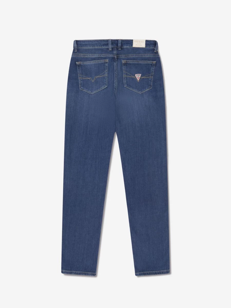 Guess Girls Blue Silk Denim Slim Fit Jeans for Teens