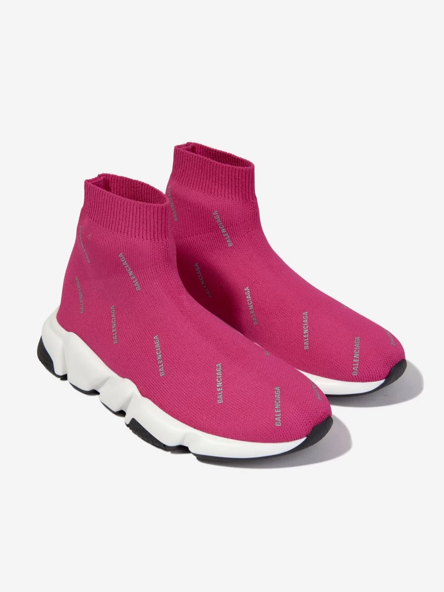 Balenciaga Kids Girls Logo Speed Trainers - Lightweight Running Shoes for Girls
